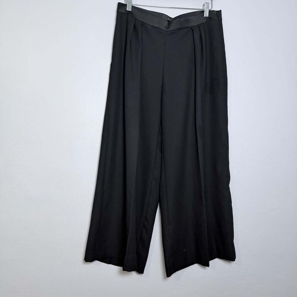 Banana Republic Pleated Wide Leg Pants Black Size 8